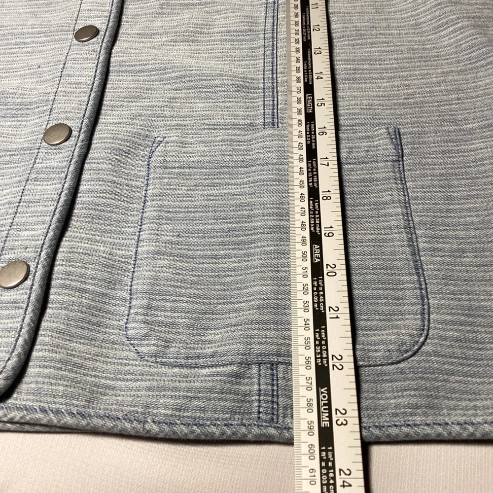 J. Jill Pure Jill Indigo Jacket Womens Large Blue Cotton Button Front Chore Coat